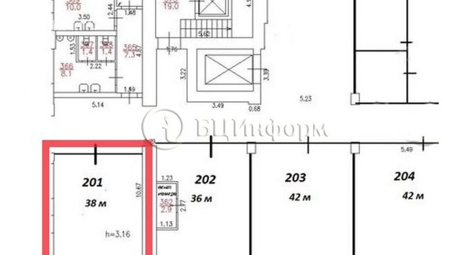 Аренда офиса 38 м², Новолитовская улица - фото 4