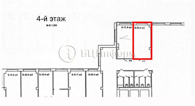 Аренда офиса 20.4 м², Бумажная улица - фото 4