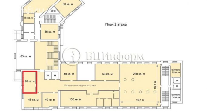Аренда помещения свободного назначения 20 м², набережная реки Смоленки - фото 1