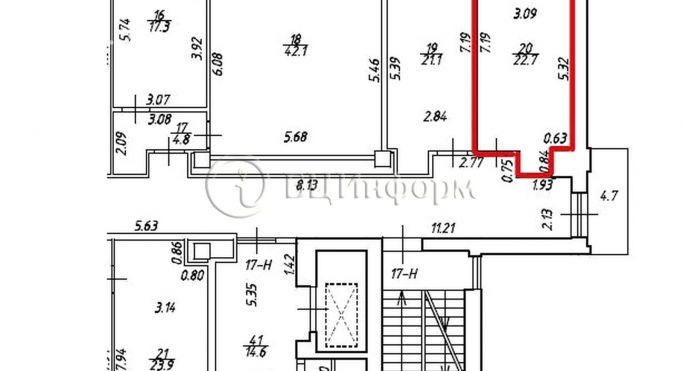 Аренда офиса 22.7 м², проспект Юрия Гагарина - фото 3
