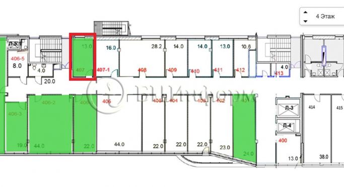 Аренда офиса 13 м², проспект Маршала Блюхера - фото 3